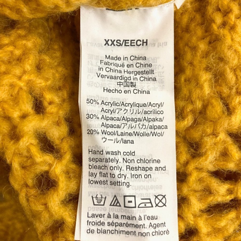 MADEWELL Windemere Oversized Alpaca Sweater XXS Gold - Picture 12 of 12